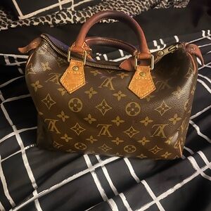 Louis Vuitton Brown Monogram Handbag Speedy 25